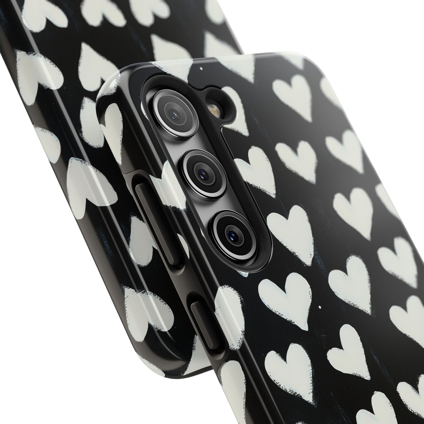 Love is in the Air | White Hearts on Black