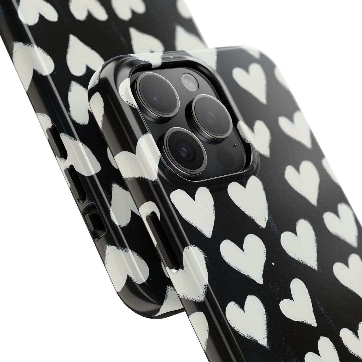 Love is in the Air | White Hearts on Black