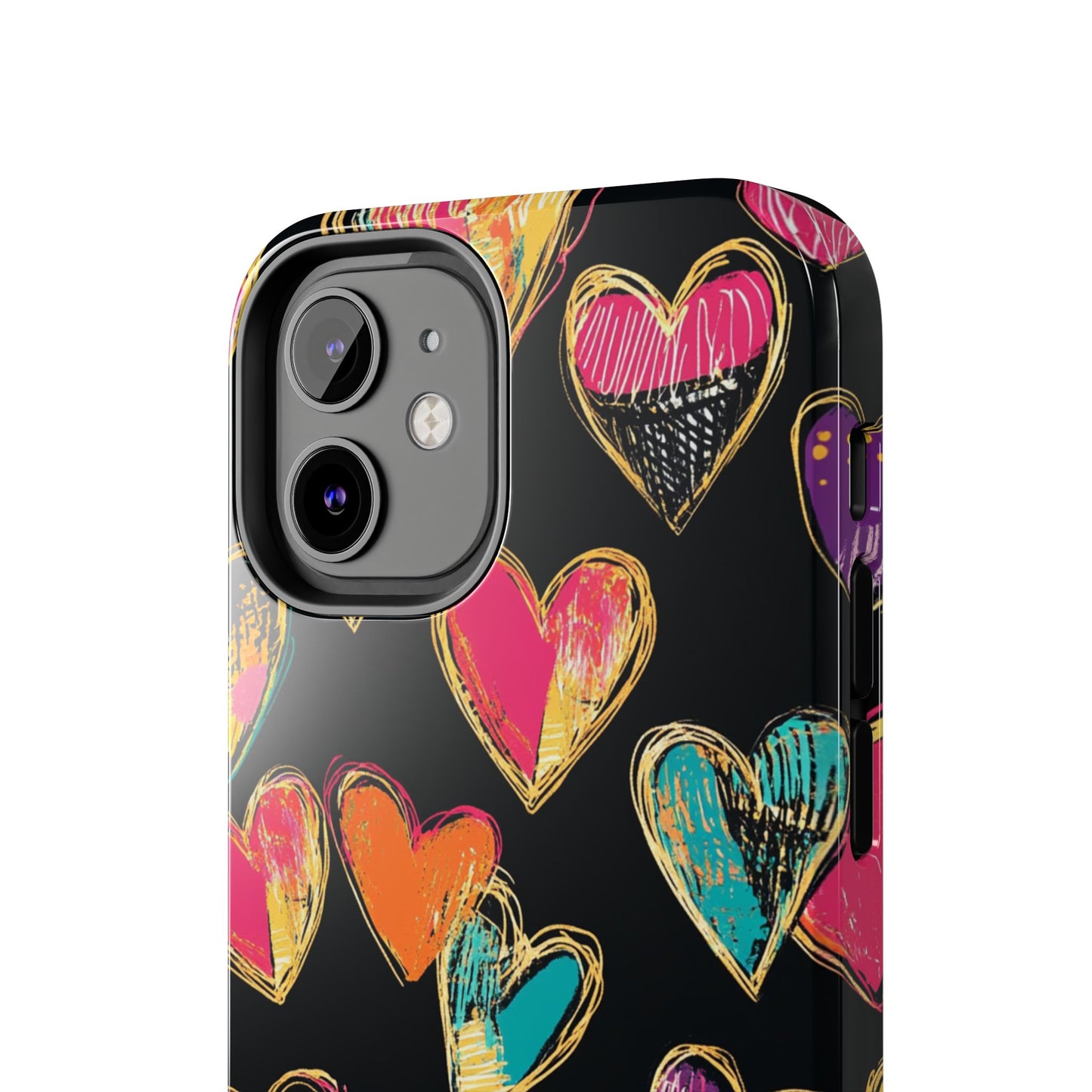 Love is in the Air | Colorful Chalk Hearts