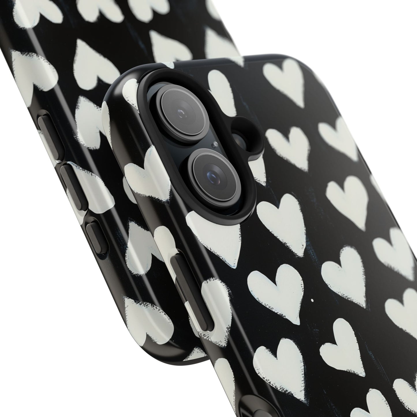Love is in the Air | White Hearts on Black