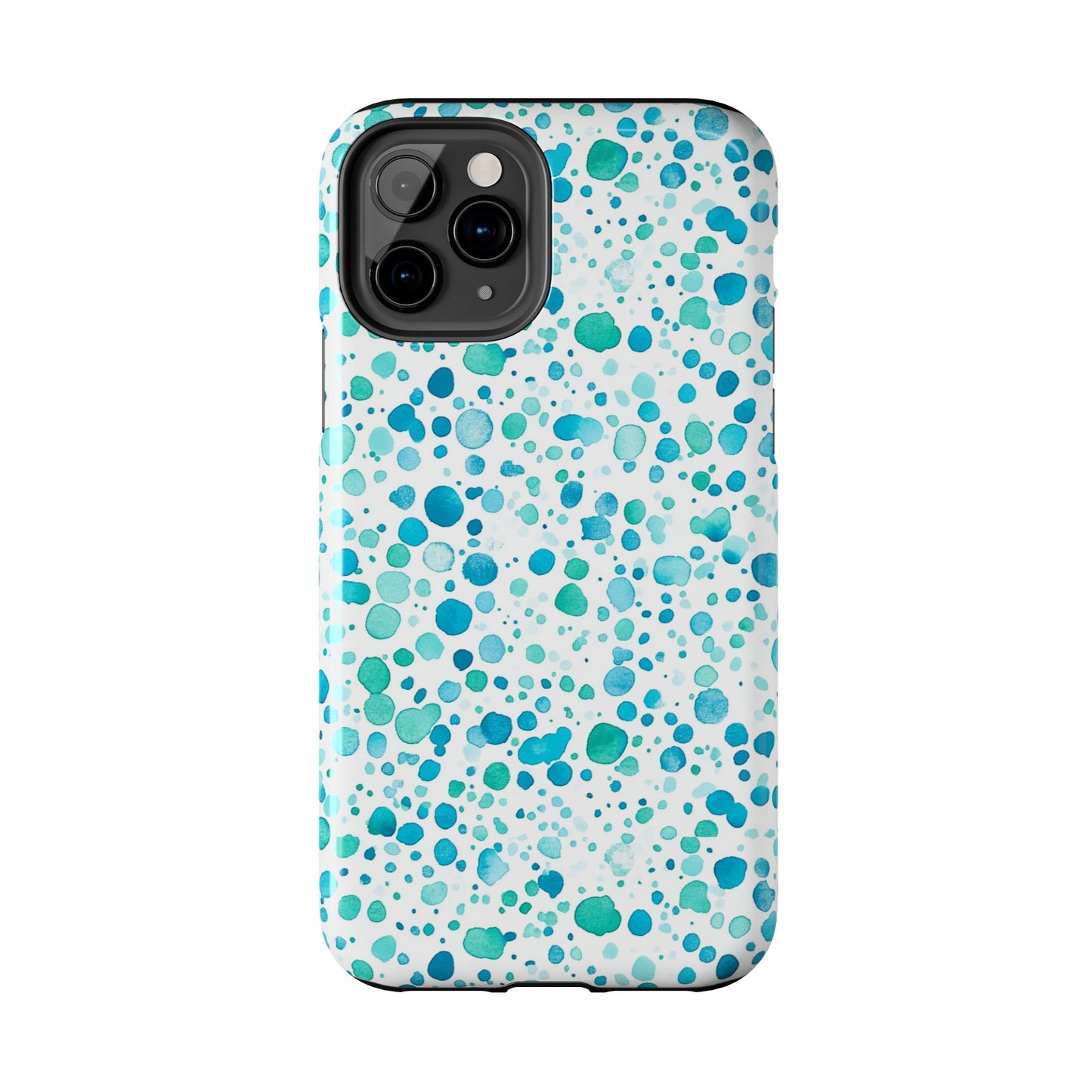 Trendy Spots | Aqua Watercolor Polka Dots