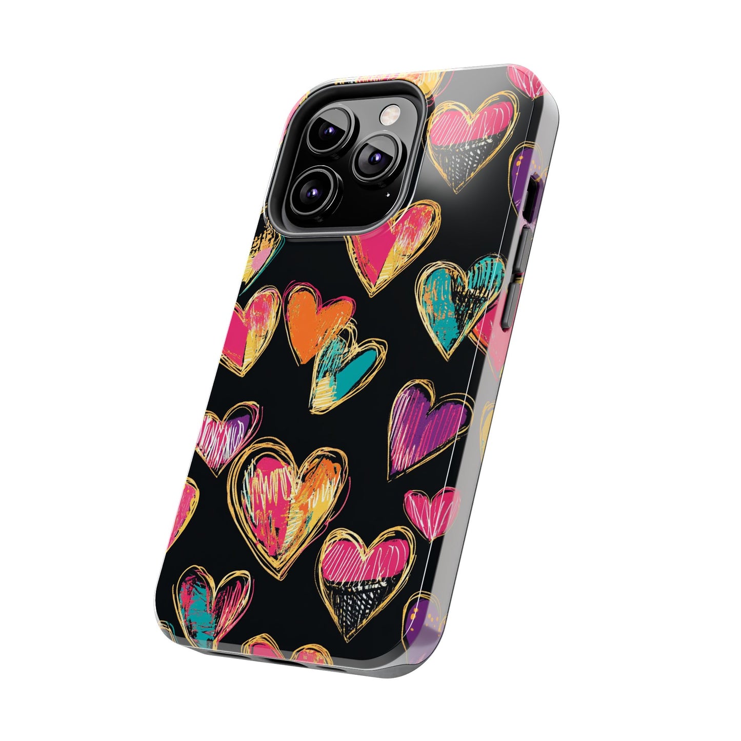 Love is in the Air | Colorful Chalk Hearts