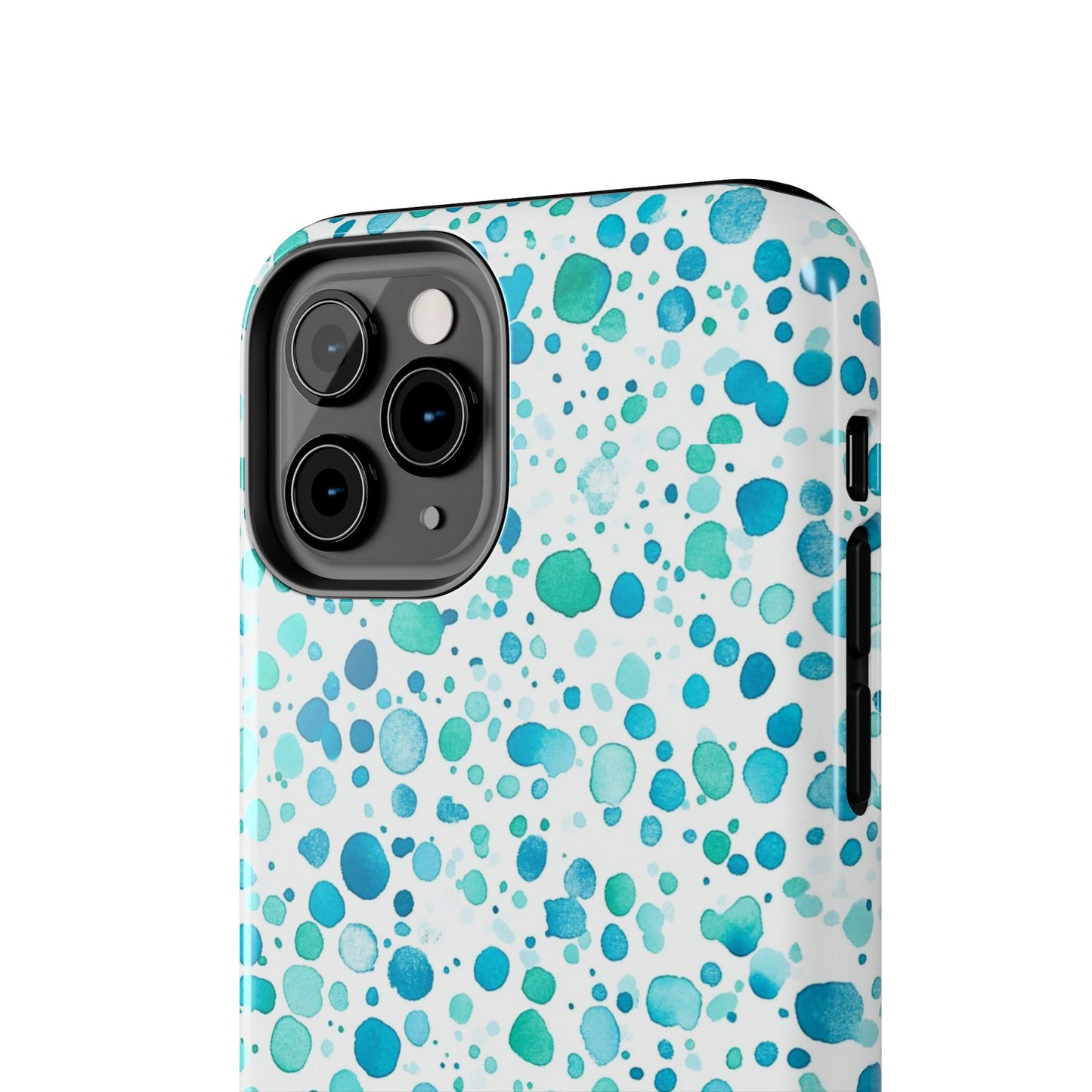 Trendy Spots | Aqua Watercolor Polka Dots