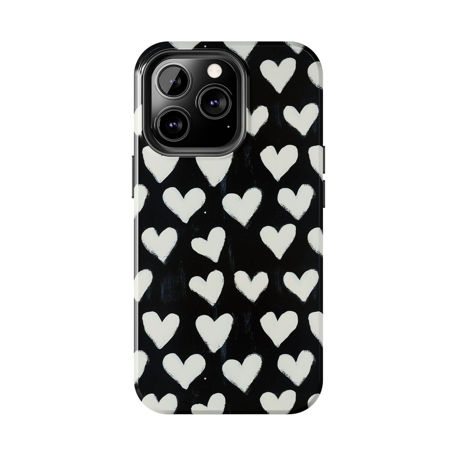 Love is in the Air | White Hearts on Black