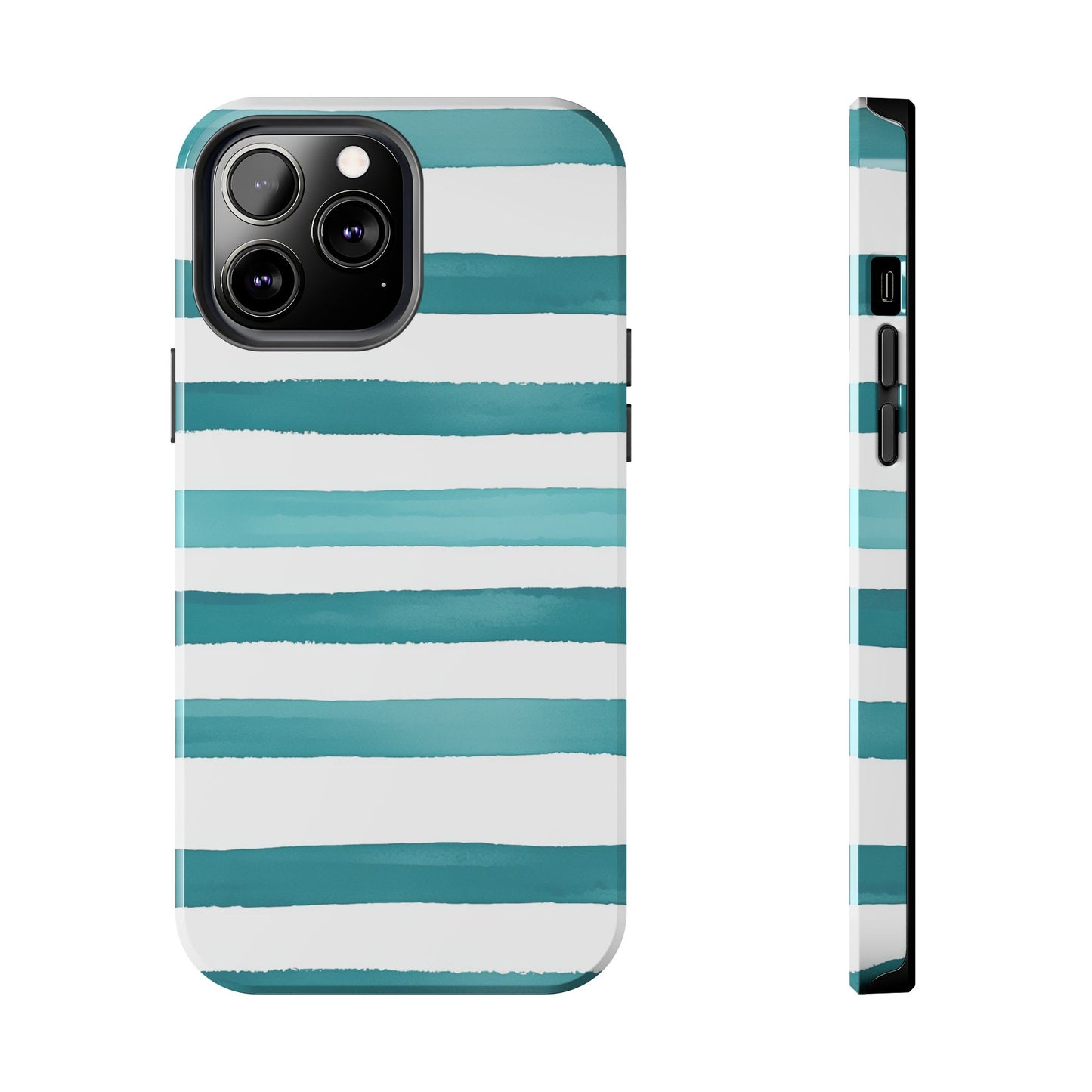 Vibrant Lines | Teal Ocean Stripes