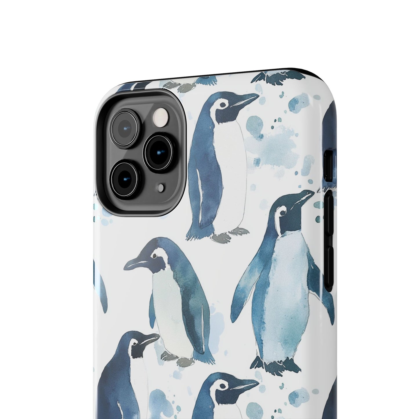 Animal Instinct | Watercolor Blue Gray Penguins