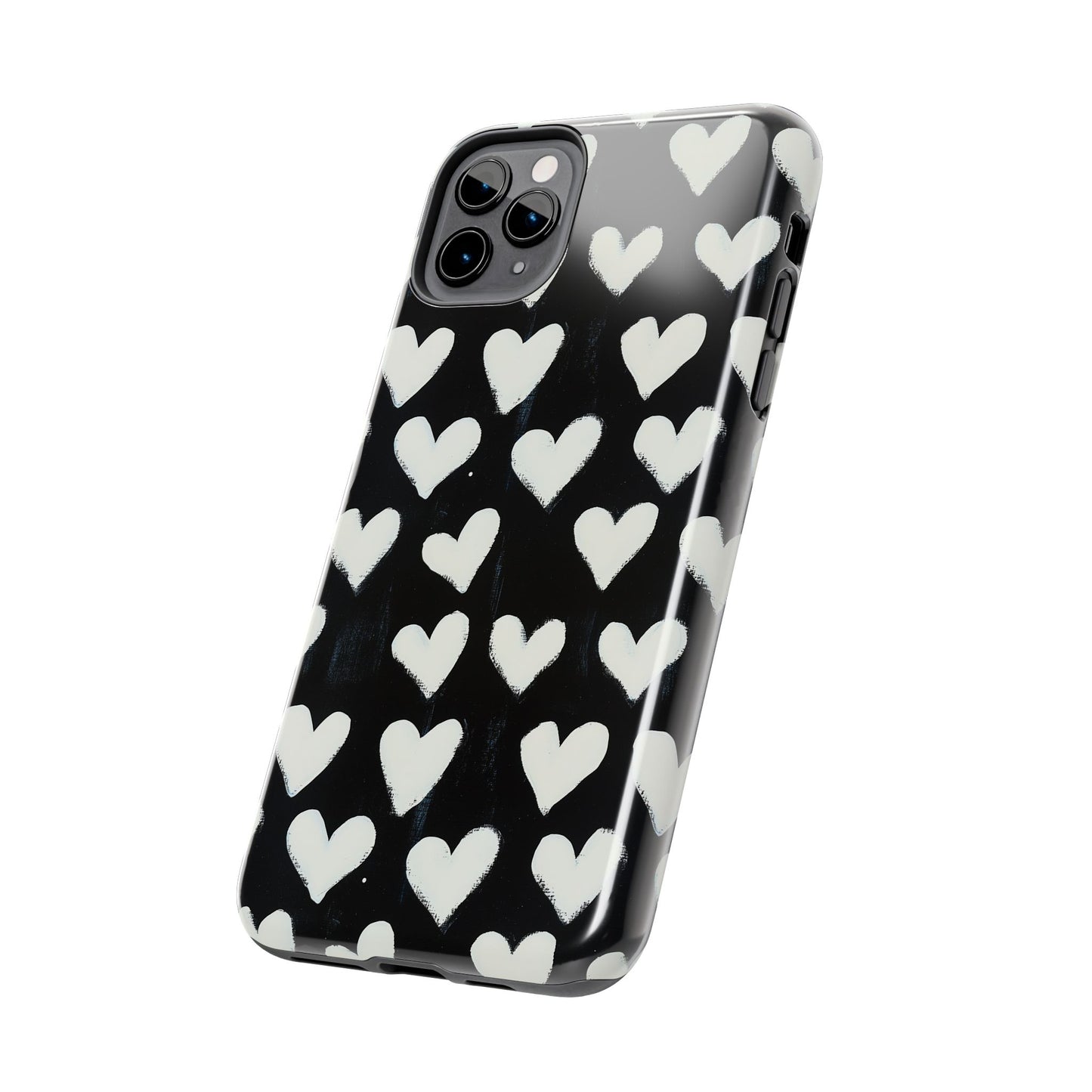 Love is in the Air | White Hearts on Black