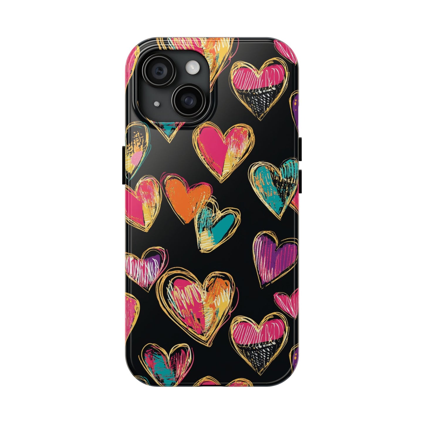 Love is in the Air | Colorful Chalk Hearts