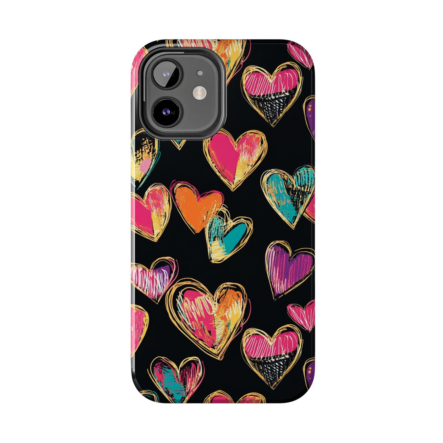 Love is in the Air | Colorful Chalk Hearts