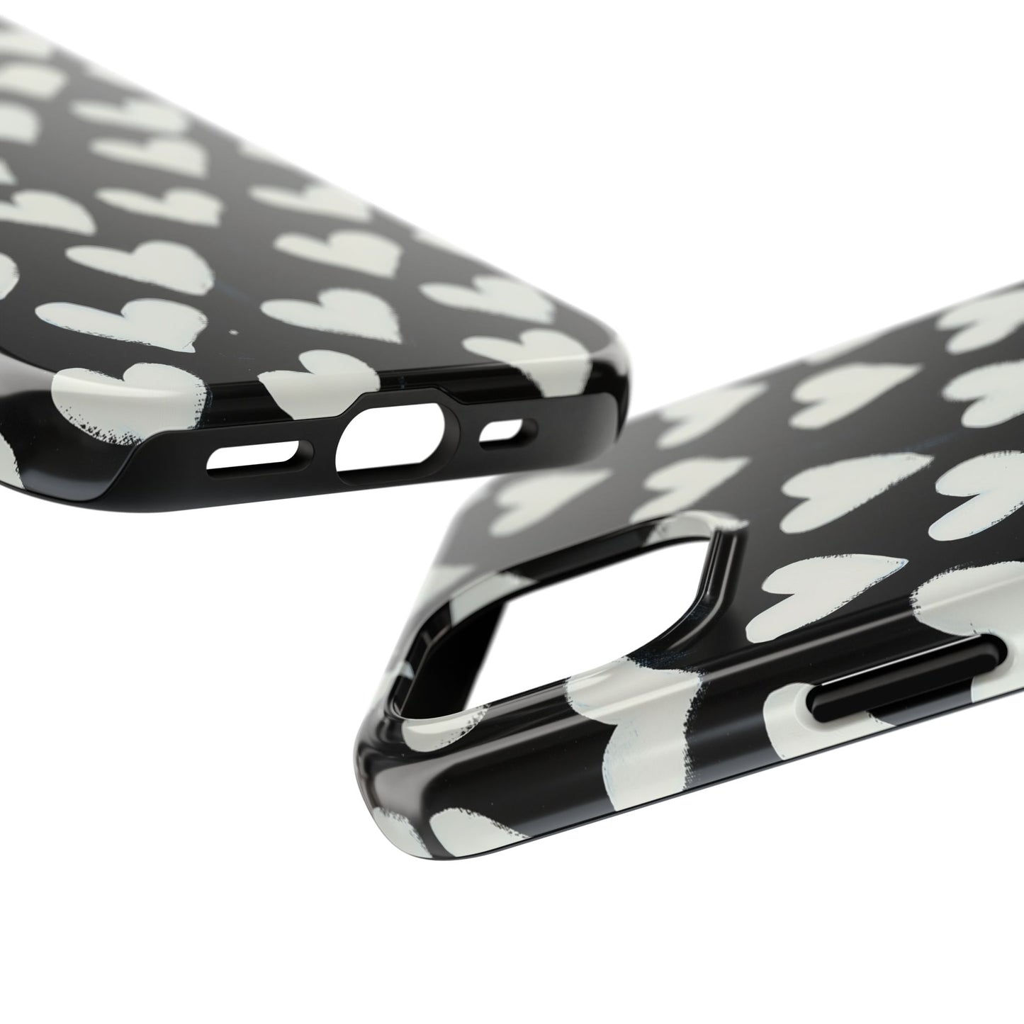 Love is in the Air | White Hearts on Black