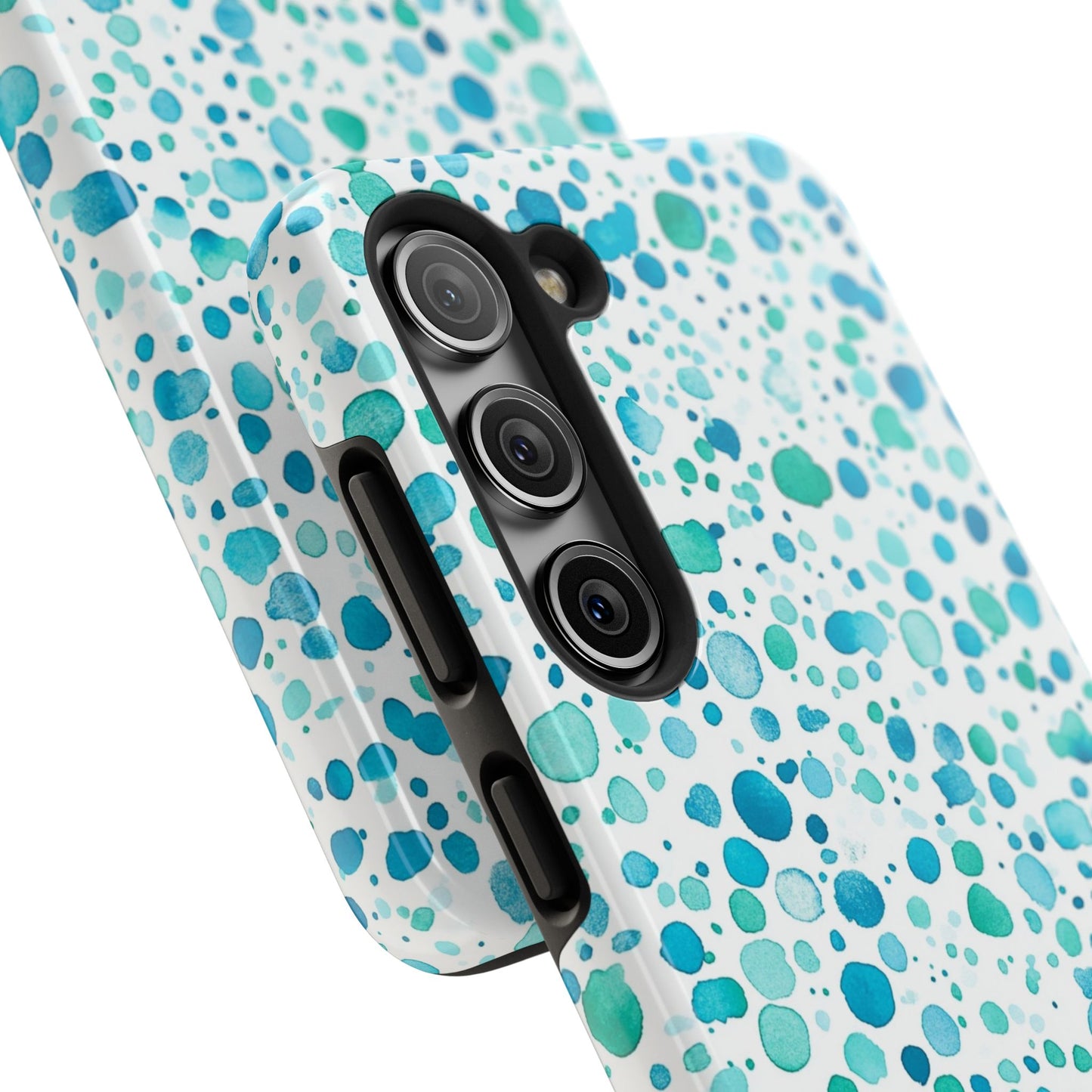 Trendy Spots | Aqua Watercolor Polka Dots