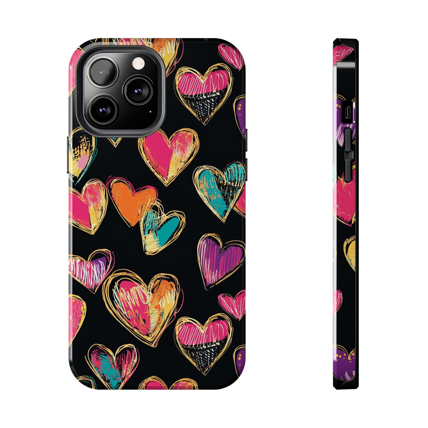 Love is in the Air | Colorful Chalk Hearts