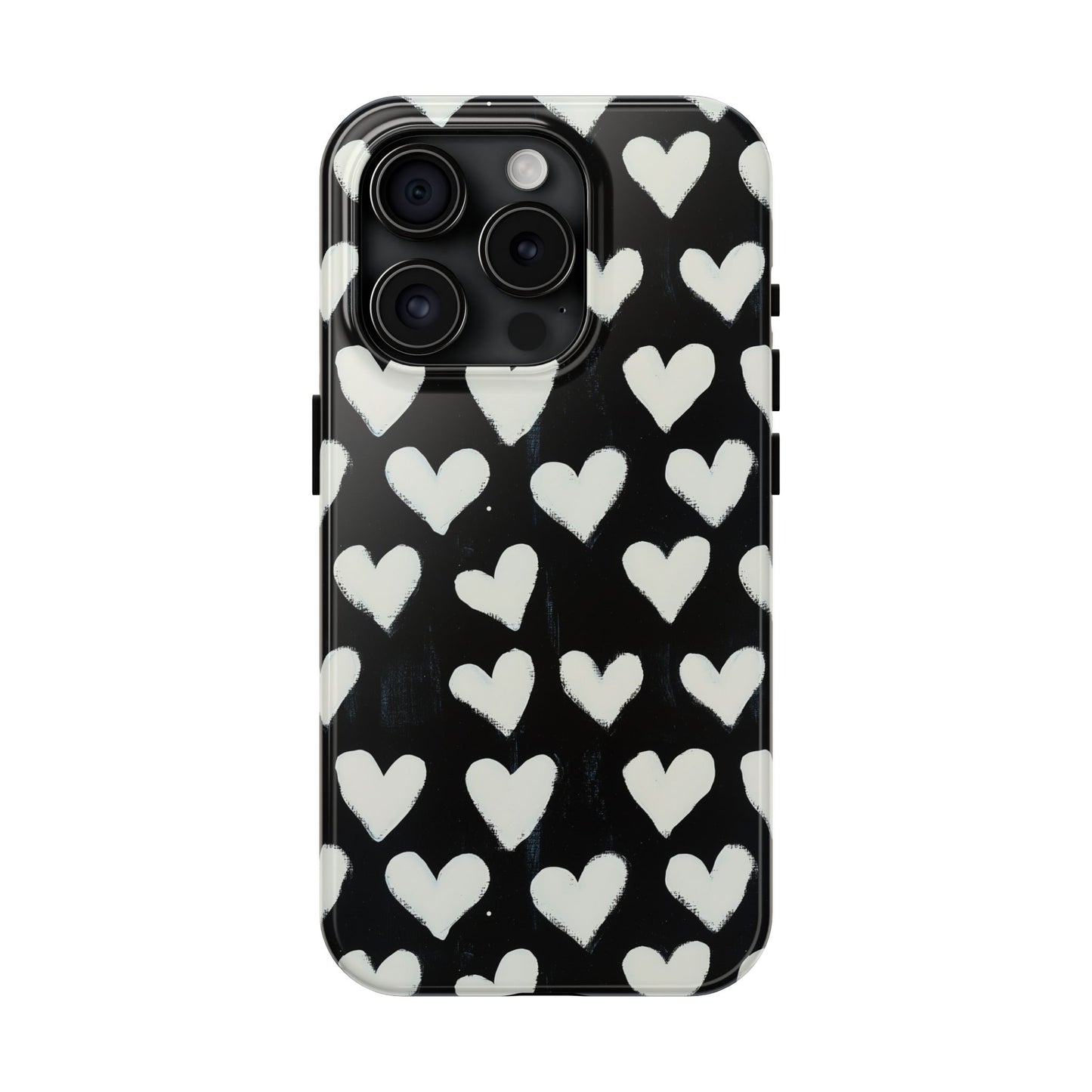 Love is in the Air | White Hearts on Black
