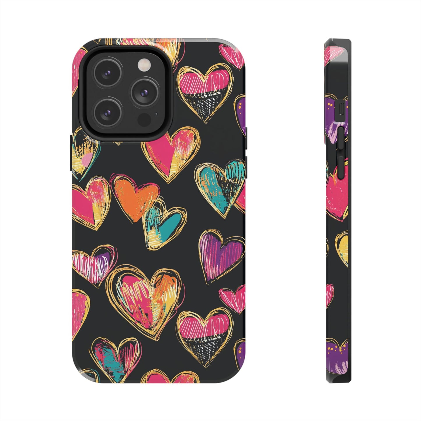 Love is in the Air | Colorful Chalk Hearts