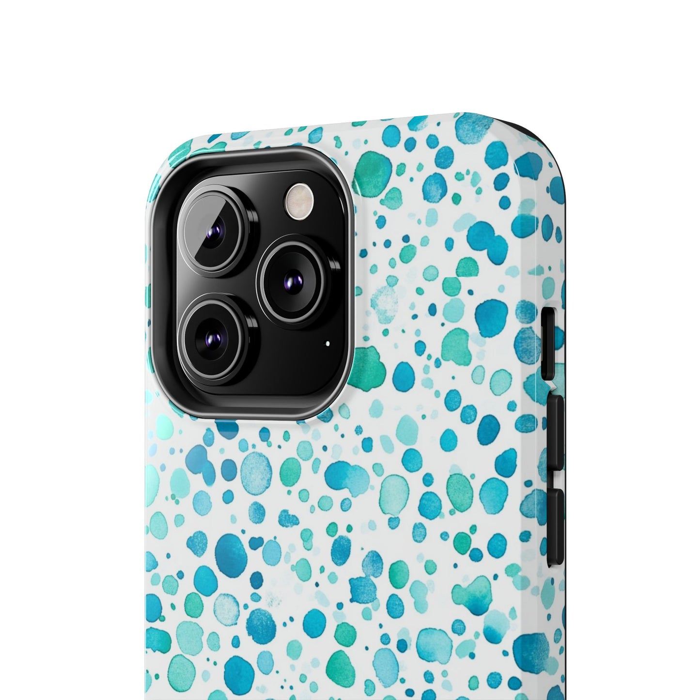 Trendy Spots | Aqua Watercolor Polka Dots