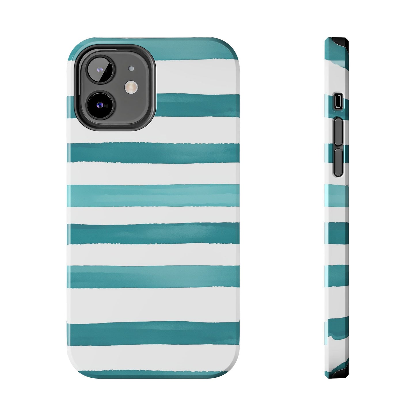 Vibrant Lines | Teal Ocean Stripes