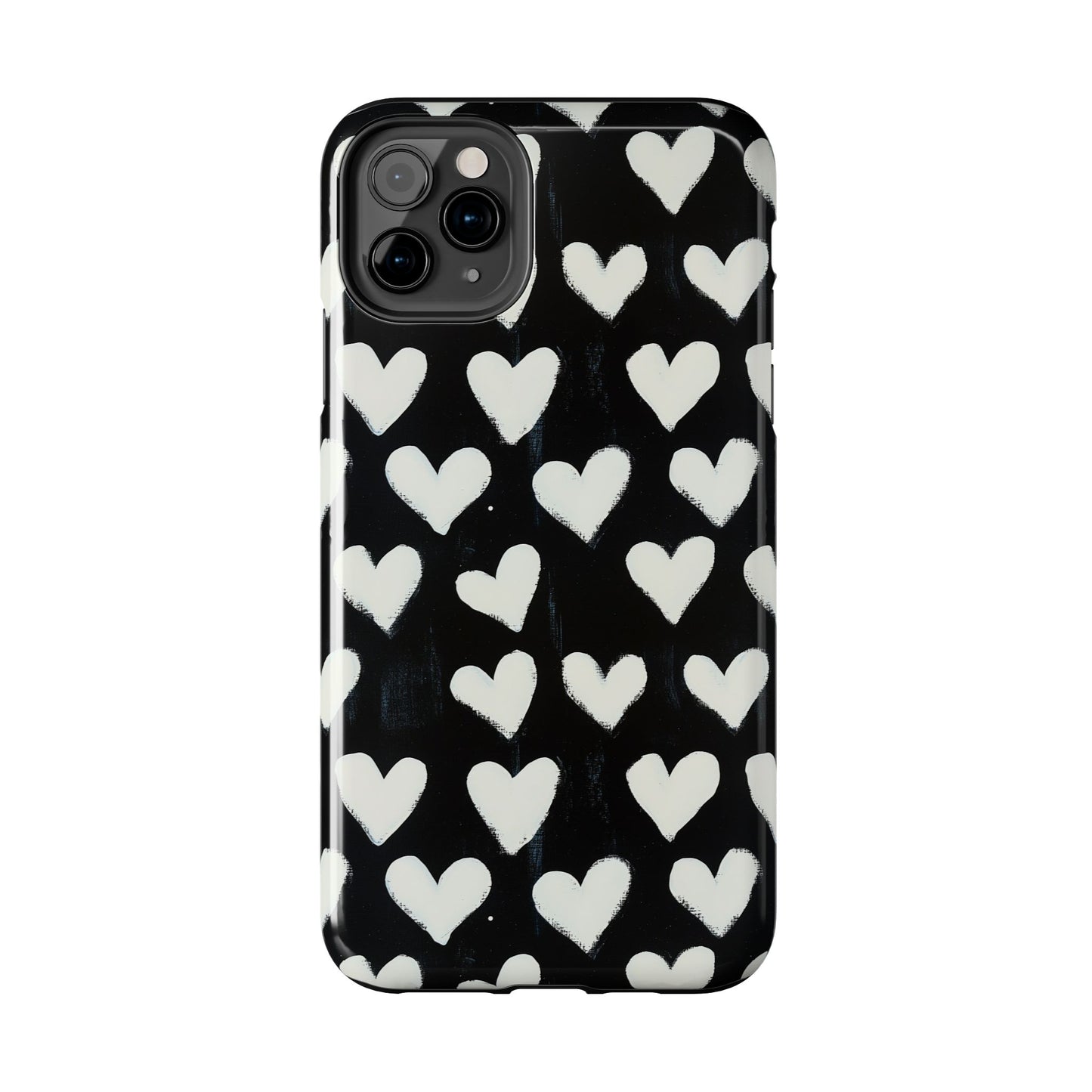 Love is in the Air | White Hearts on Black
