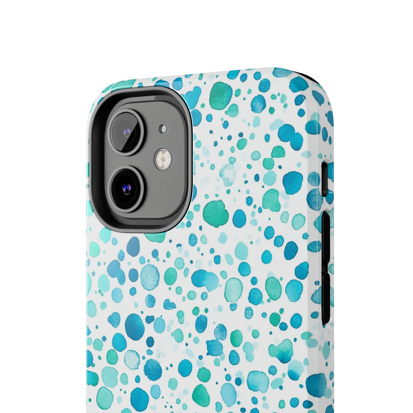 Trendy Spots | Aqua Watercolor Polka Dots