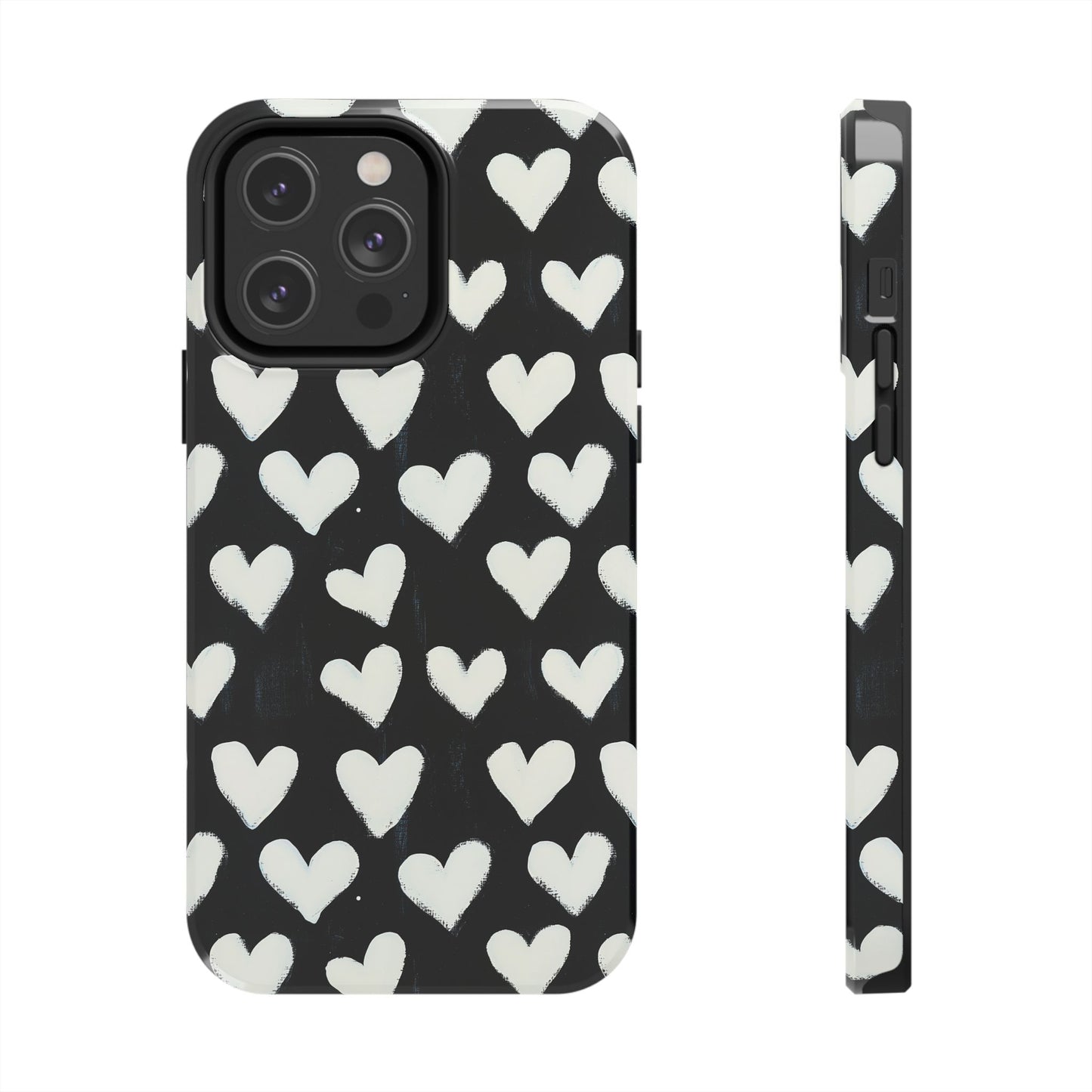Love is in the Air | White Hearts on Black