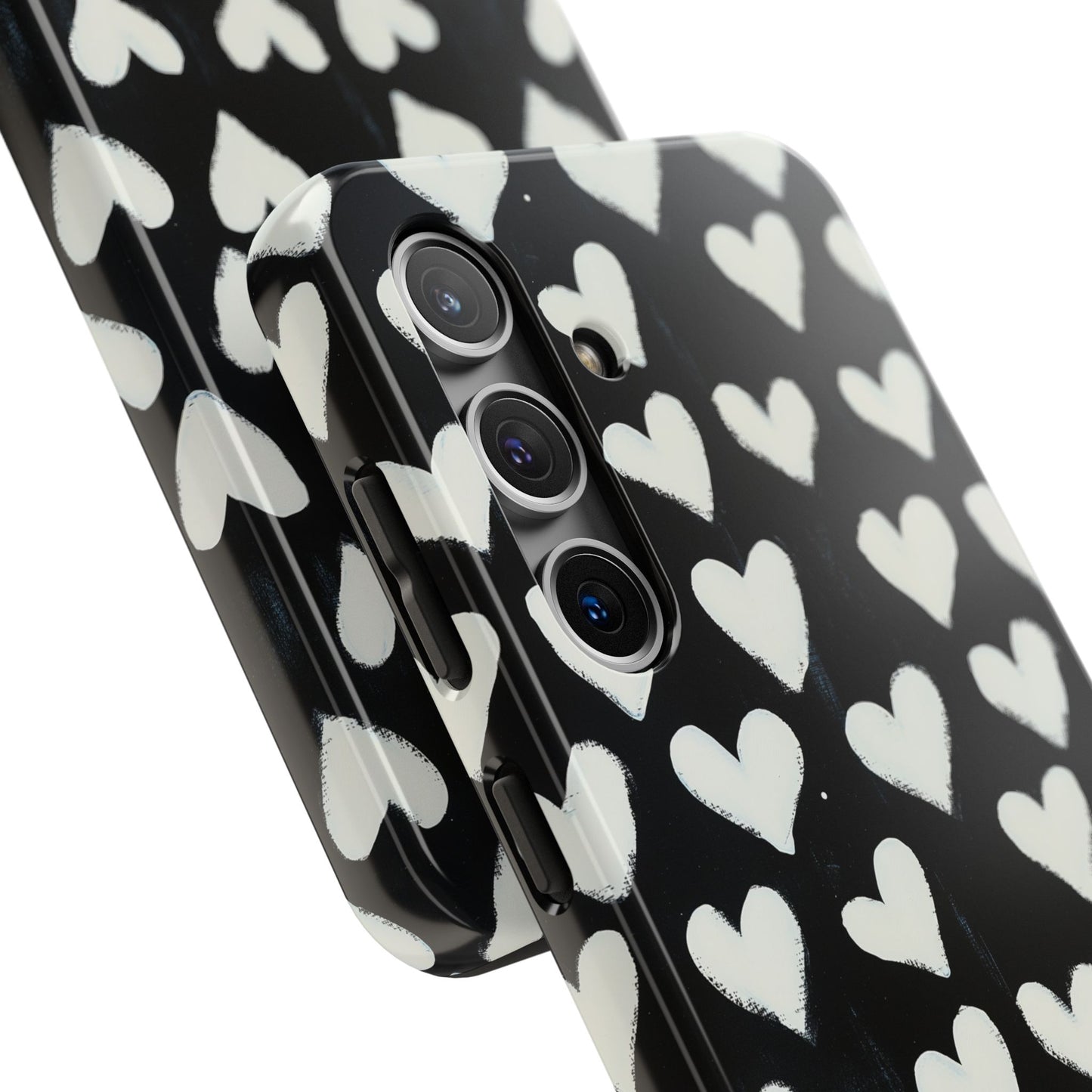 Love is in the Air | White Hearts on Black