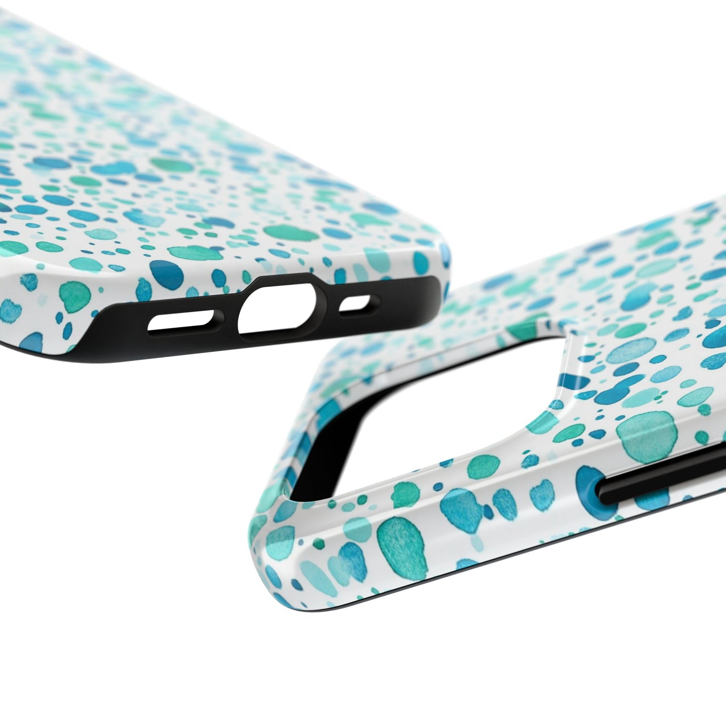 Trendy Spots | Aqua Watercolor Polka Dots