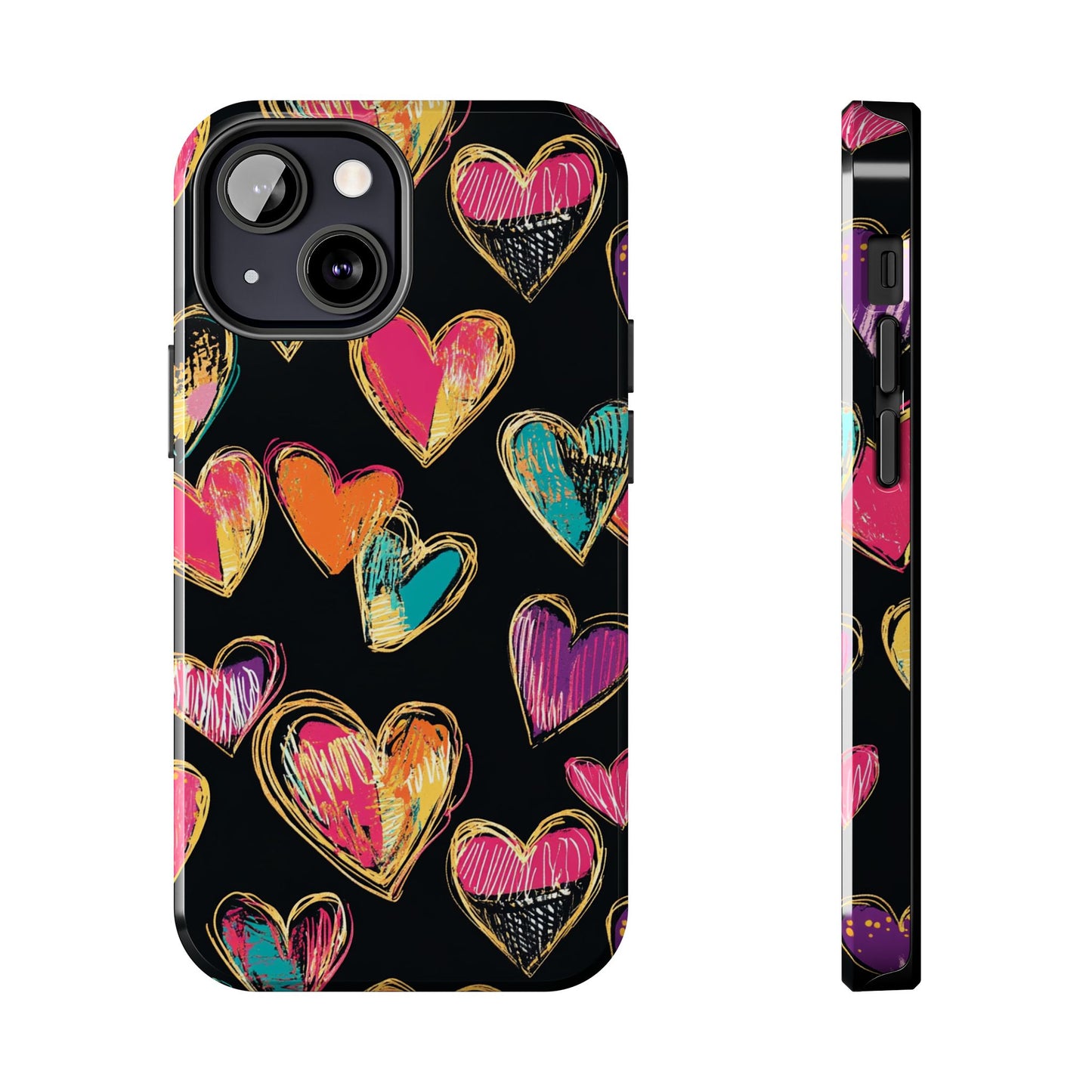 Love is in the Air | Colorful Chalk Hearts
