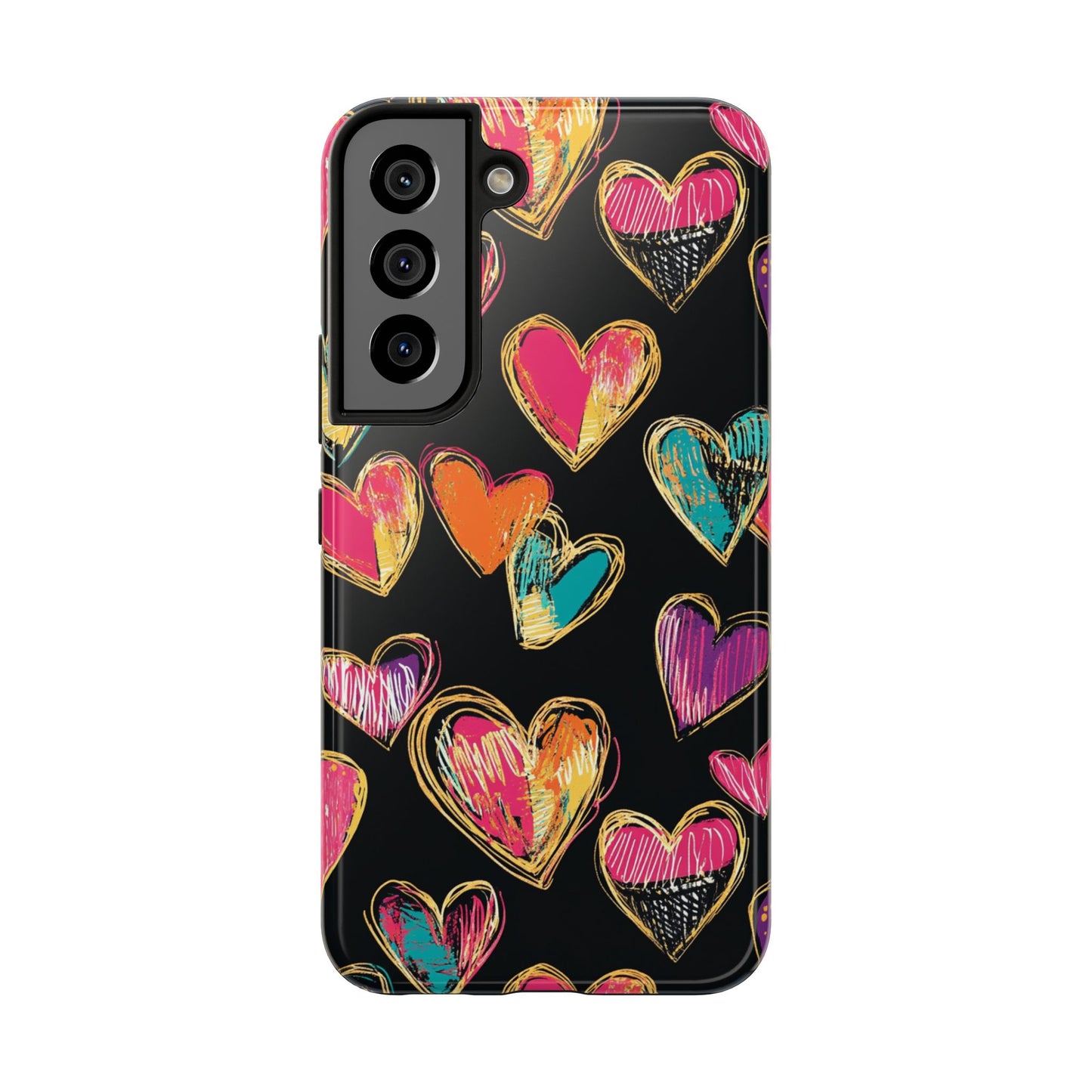 Love is in the Air | Colorful Chalk Hearts