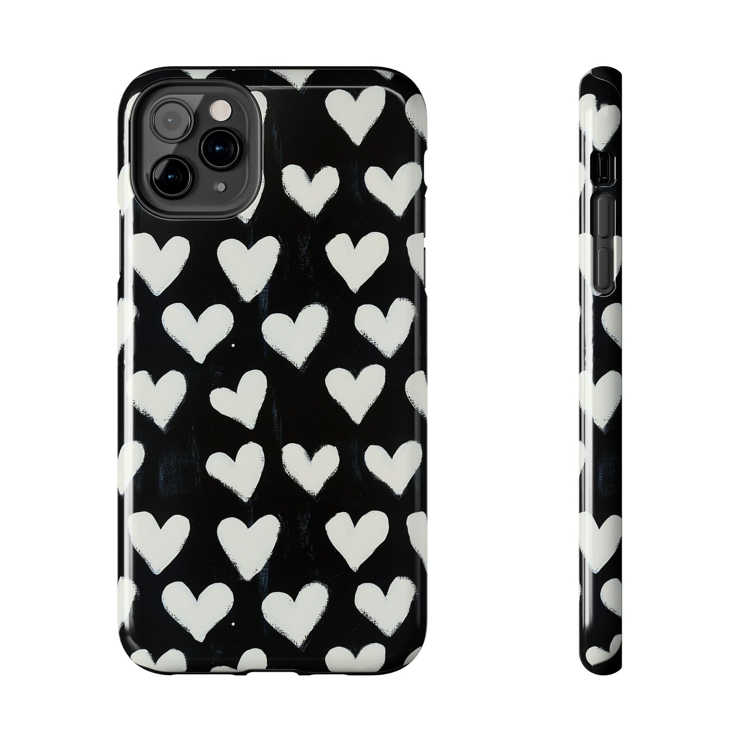 Love is in the Air | White Hearts on Black
