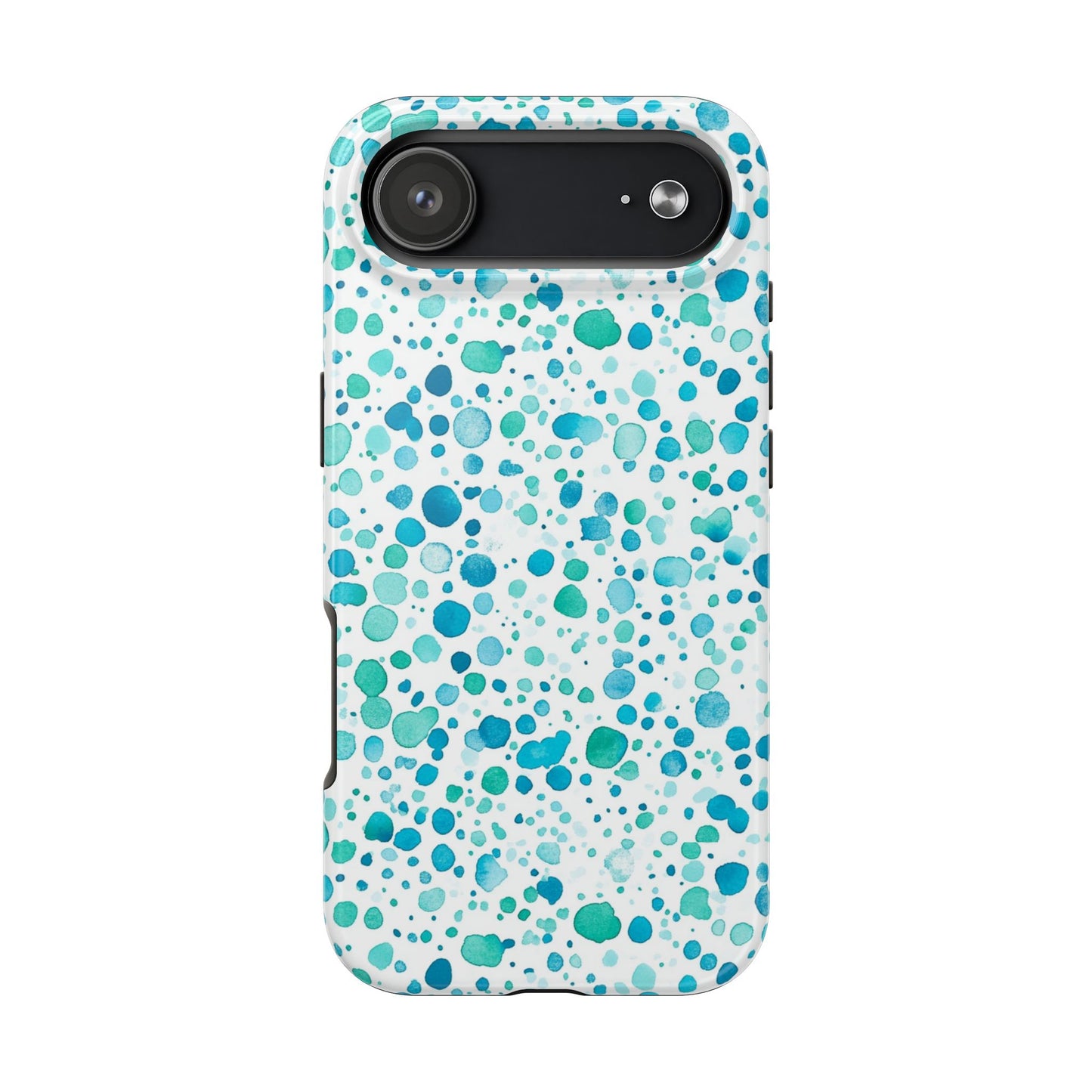 Trendy Spots | Aqua Watercolor Polka Dots