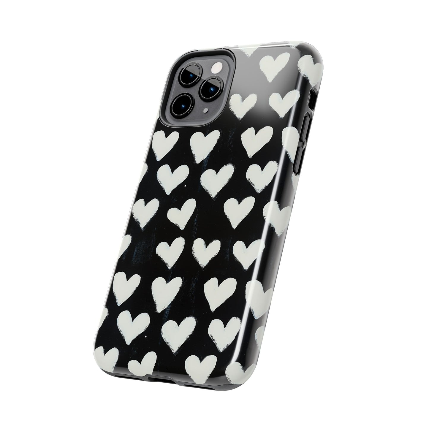 Love is in the Air | White Hearts on Black