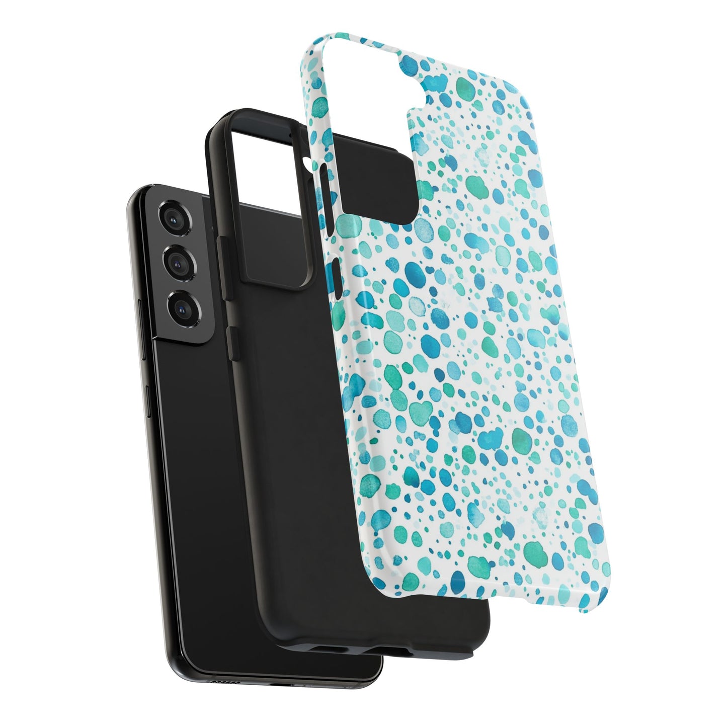 Trendy Spots | Aqua Watercolor Polka Dots
