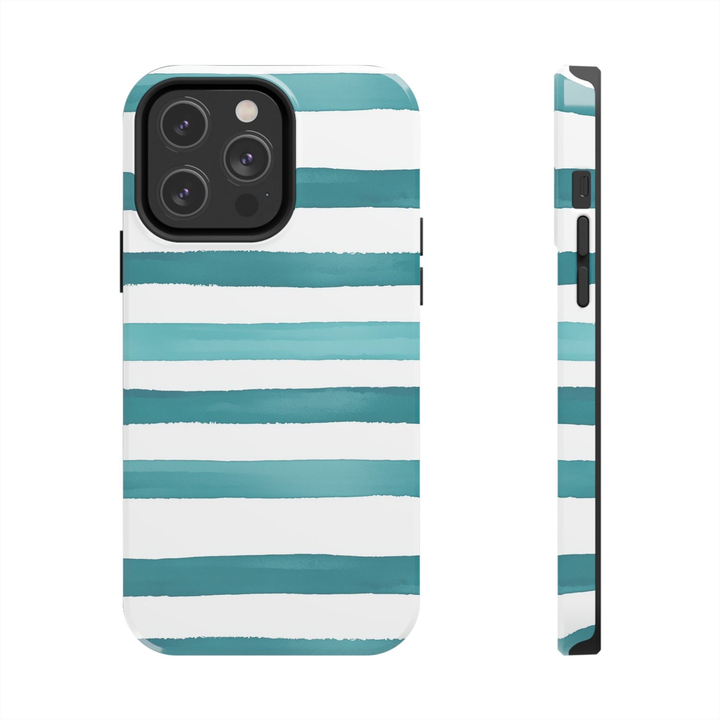 Vibrant Lines | Teal Ocean Stripes