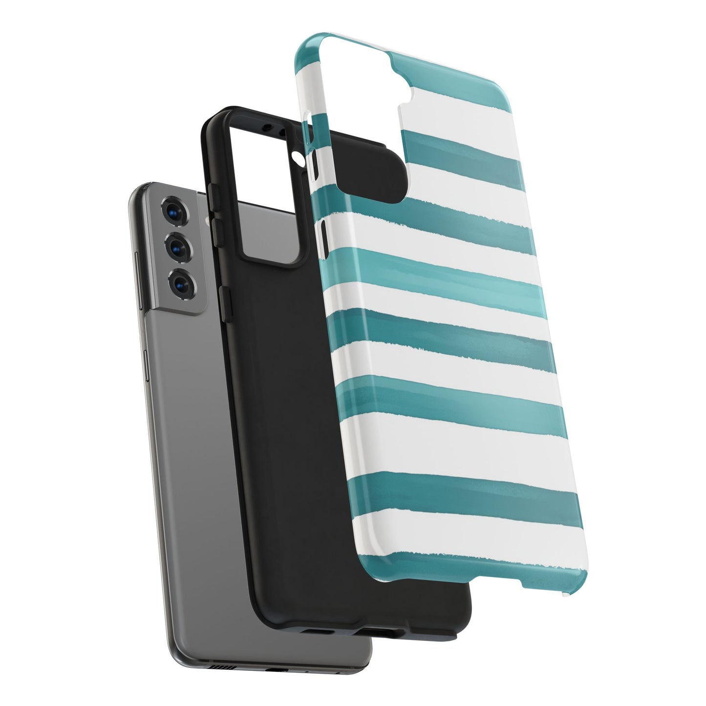 Vibrant Lines | Teal Ocean Stripes