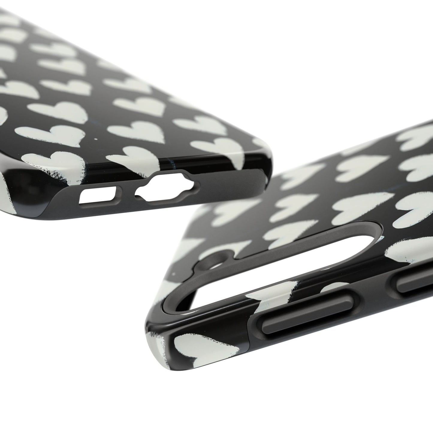 Love is in the Air | White Hearts on Black