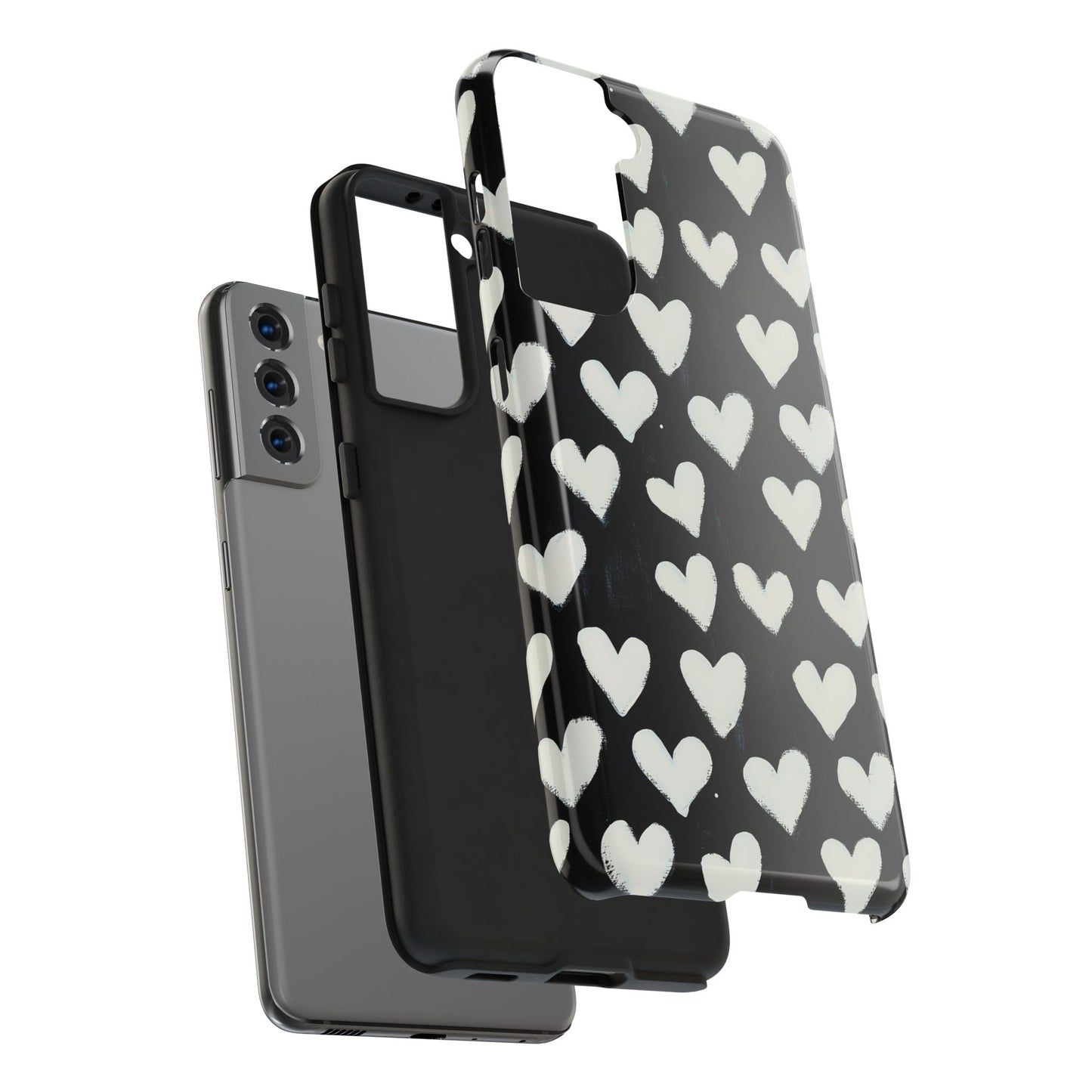 Love is in the Air | White Hearts on Black
