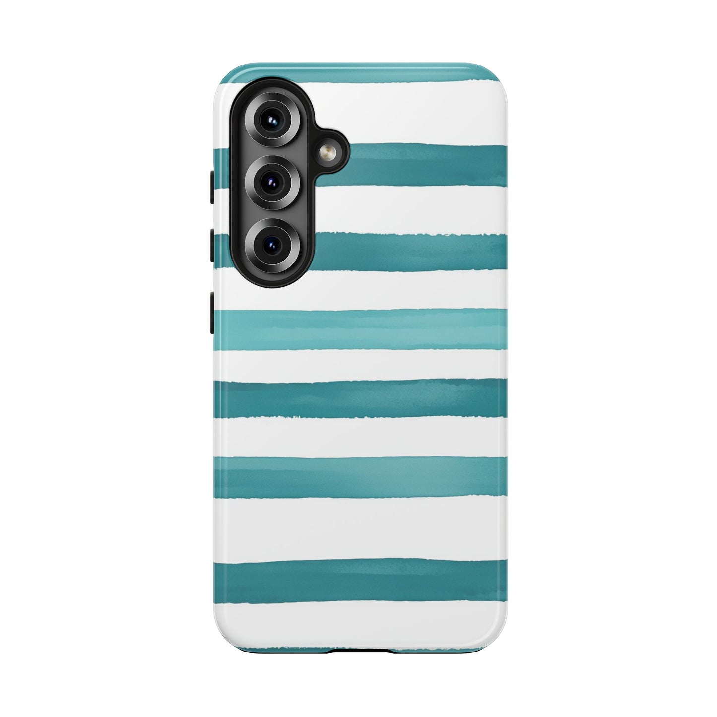 Vibrant Lines | Teal Ocean Stripes