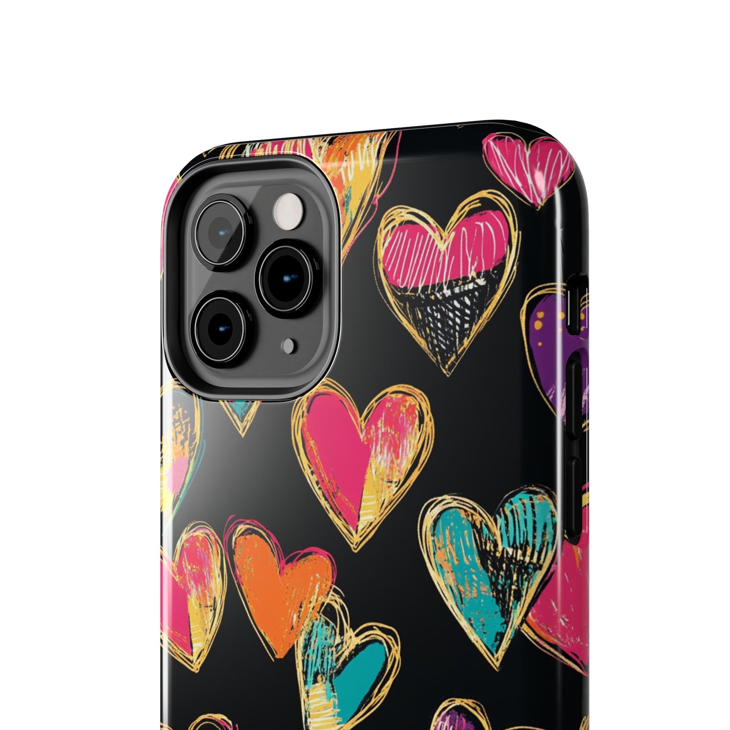 Love is in the Air | Colorful Chalk Hearts