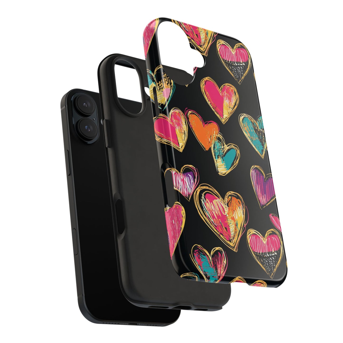 Love is in the Air | Colorful Chalk Hearts