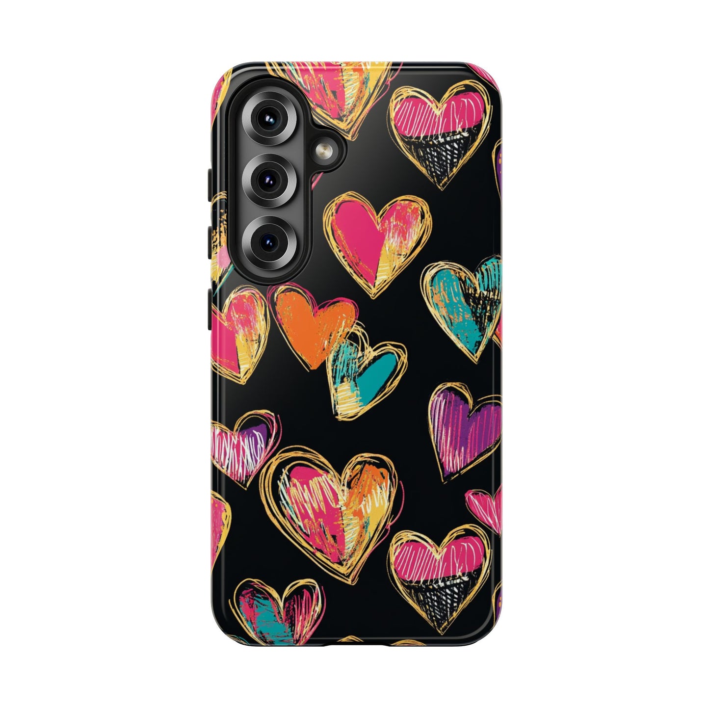 Love is in the Air | Colorful Chalk Hearts