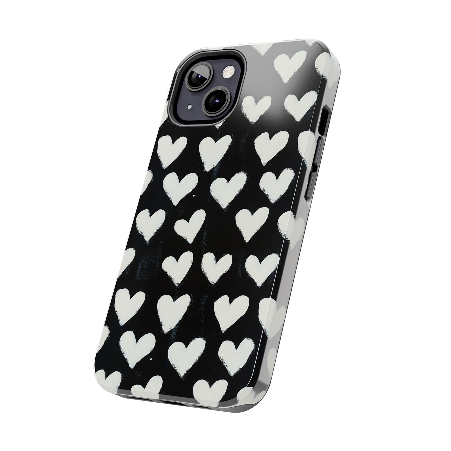 Love is in the Air | White Hearts on Black