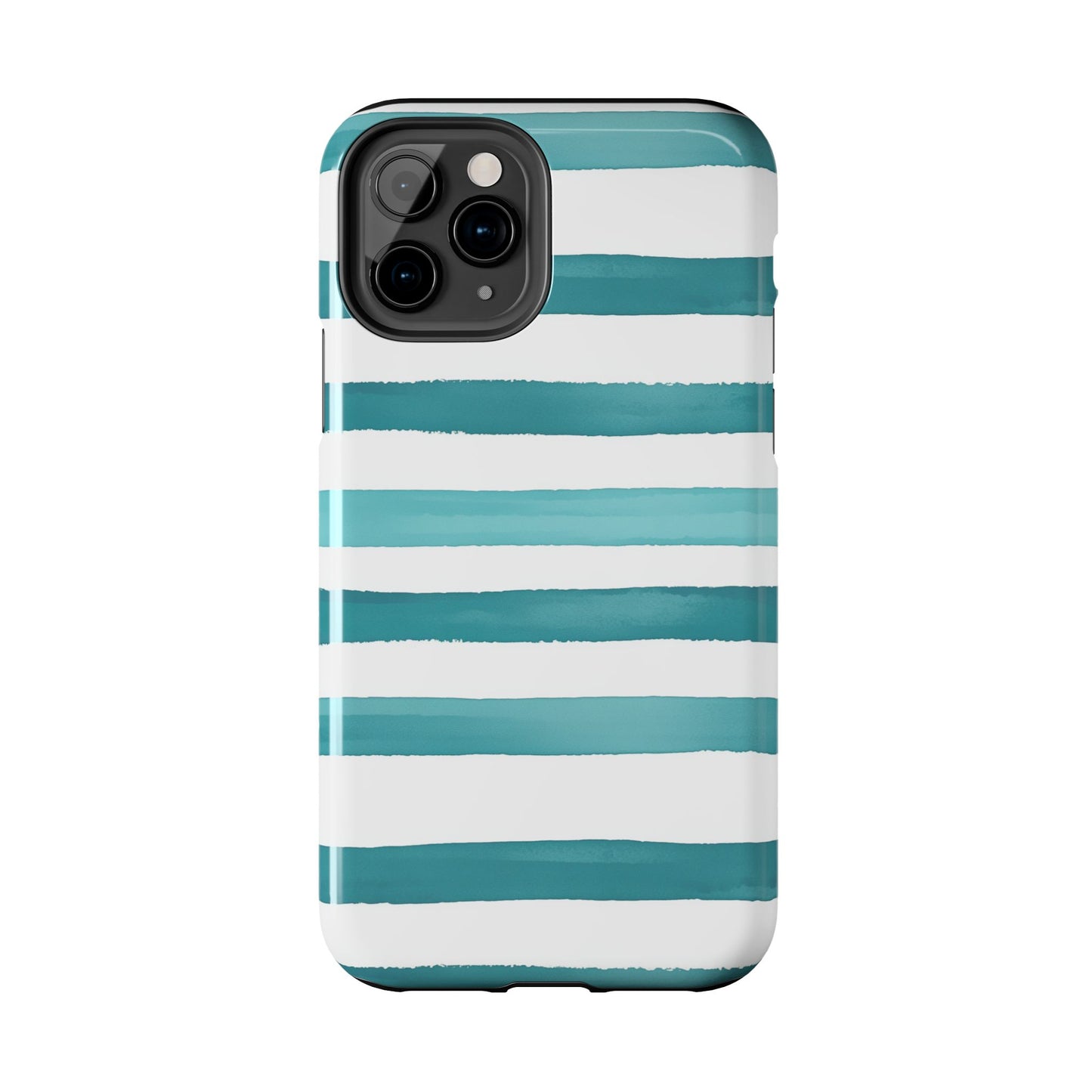 Vibrant Lines | Teal Ocean Stripes