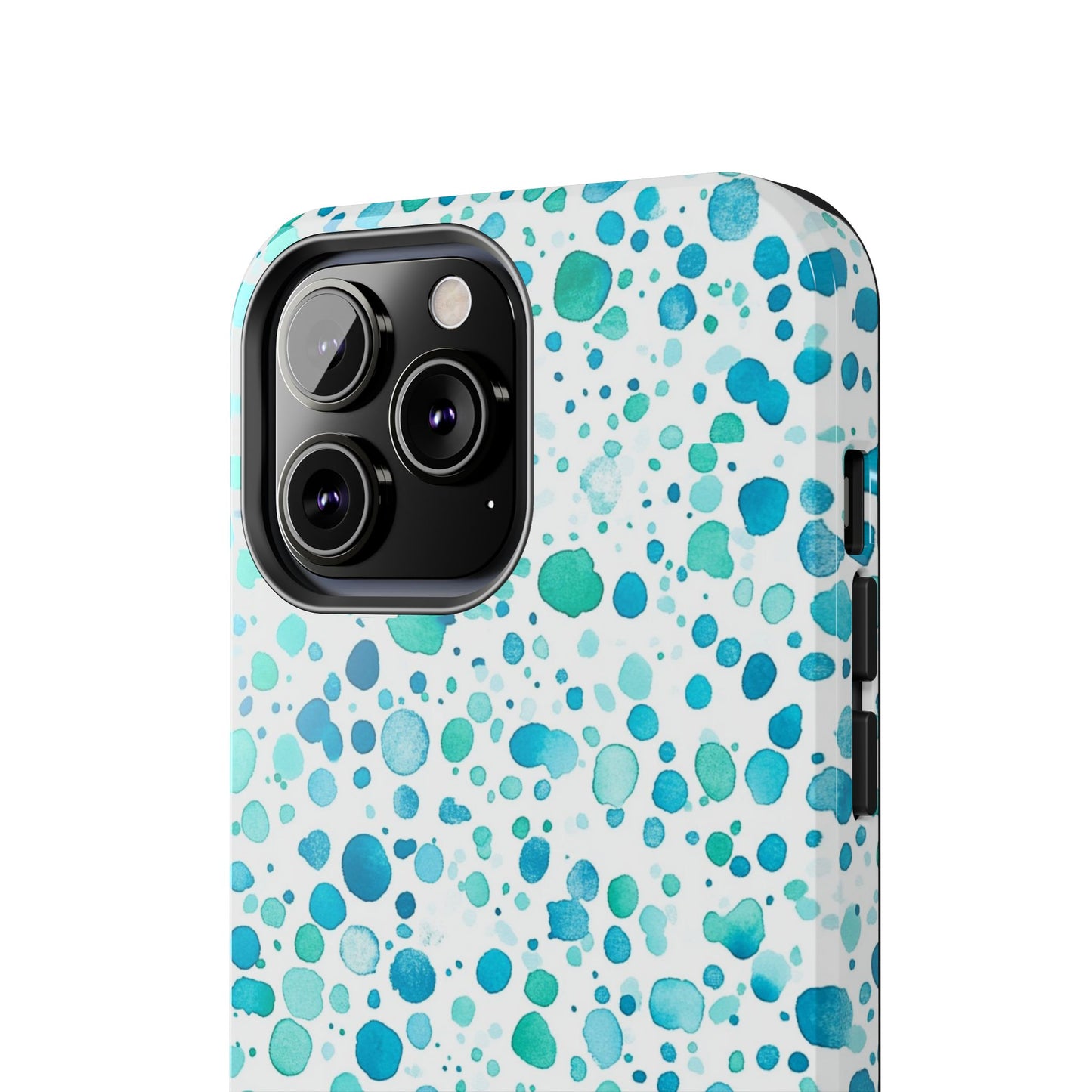 Trendy Spots | Aqua Watercolor Polka Dots