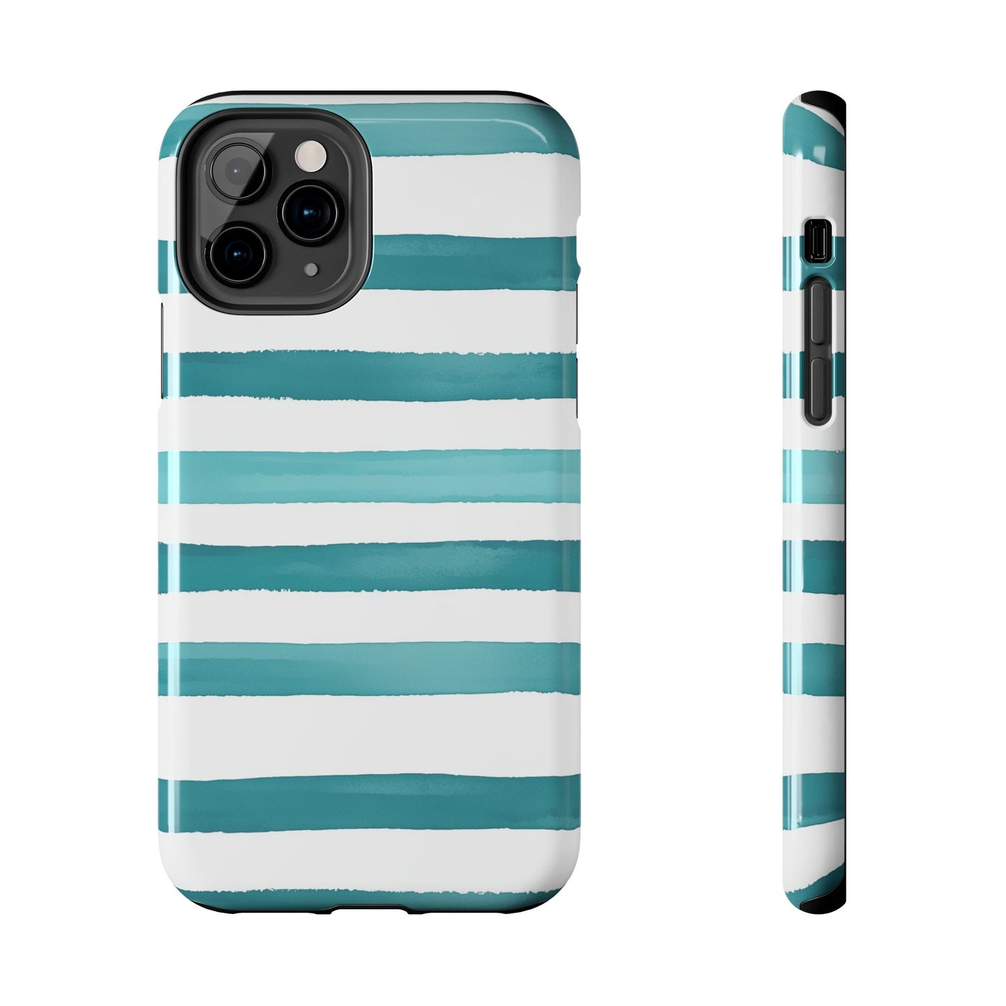 Vibrant Lines | Teal Ocean Stripes