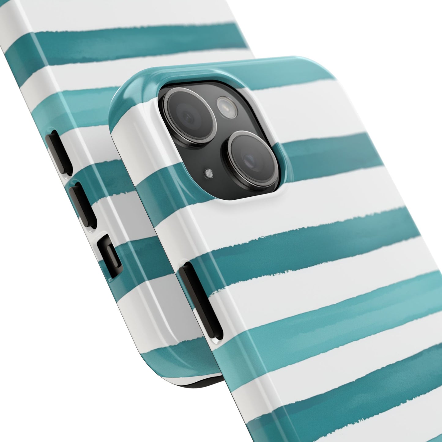 Vibrant Lines | Teal Ocean Stripes
