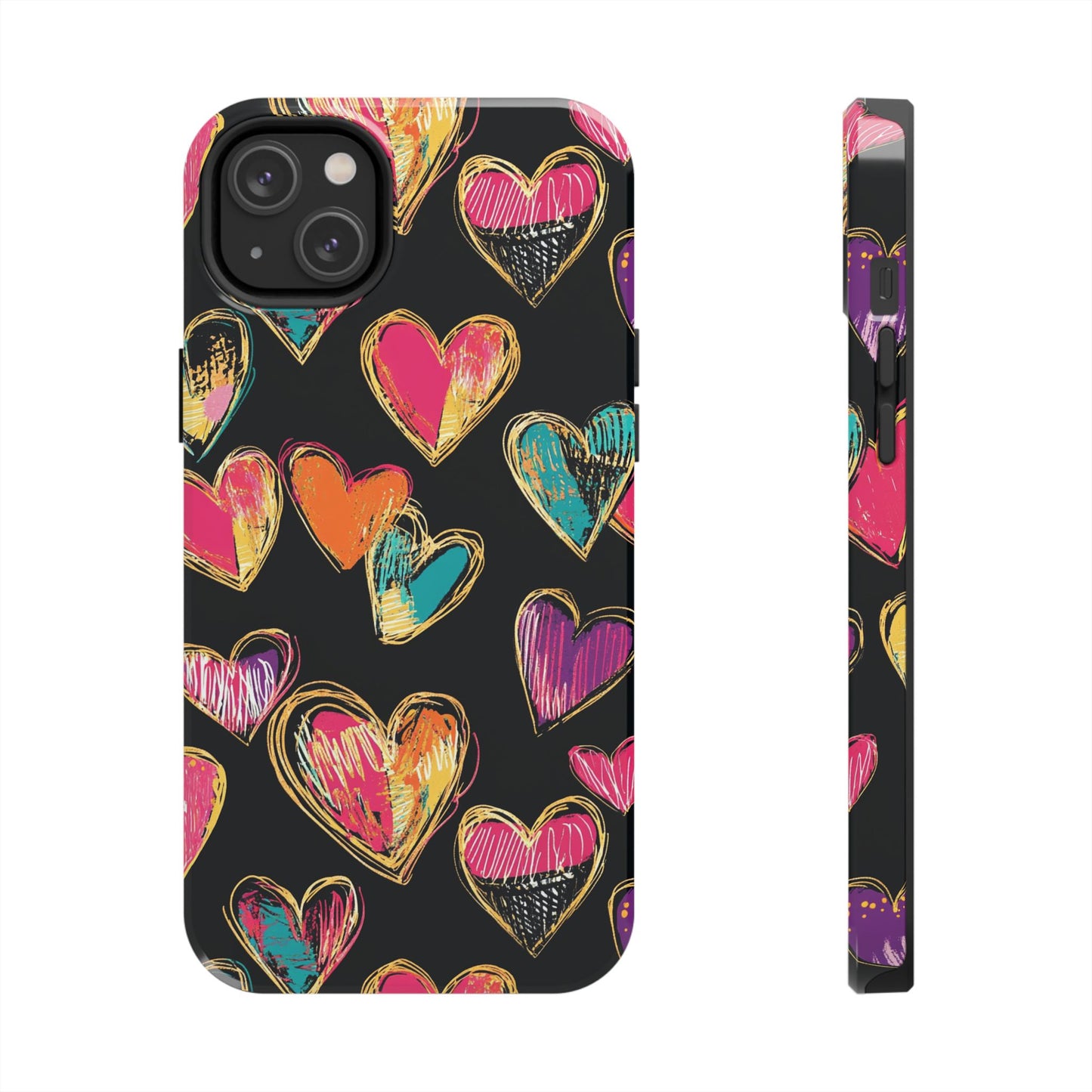 Love is in the Air | Colorful Chalk Hearts