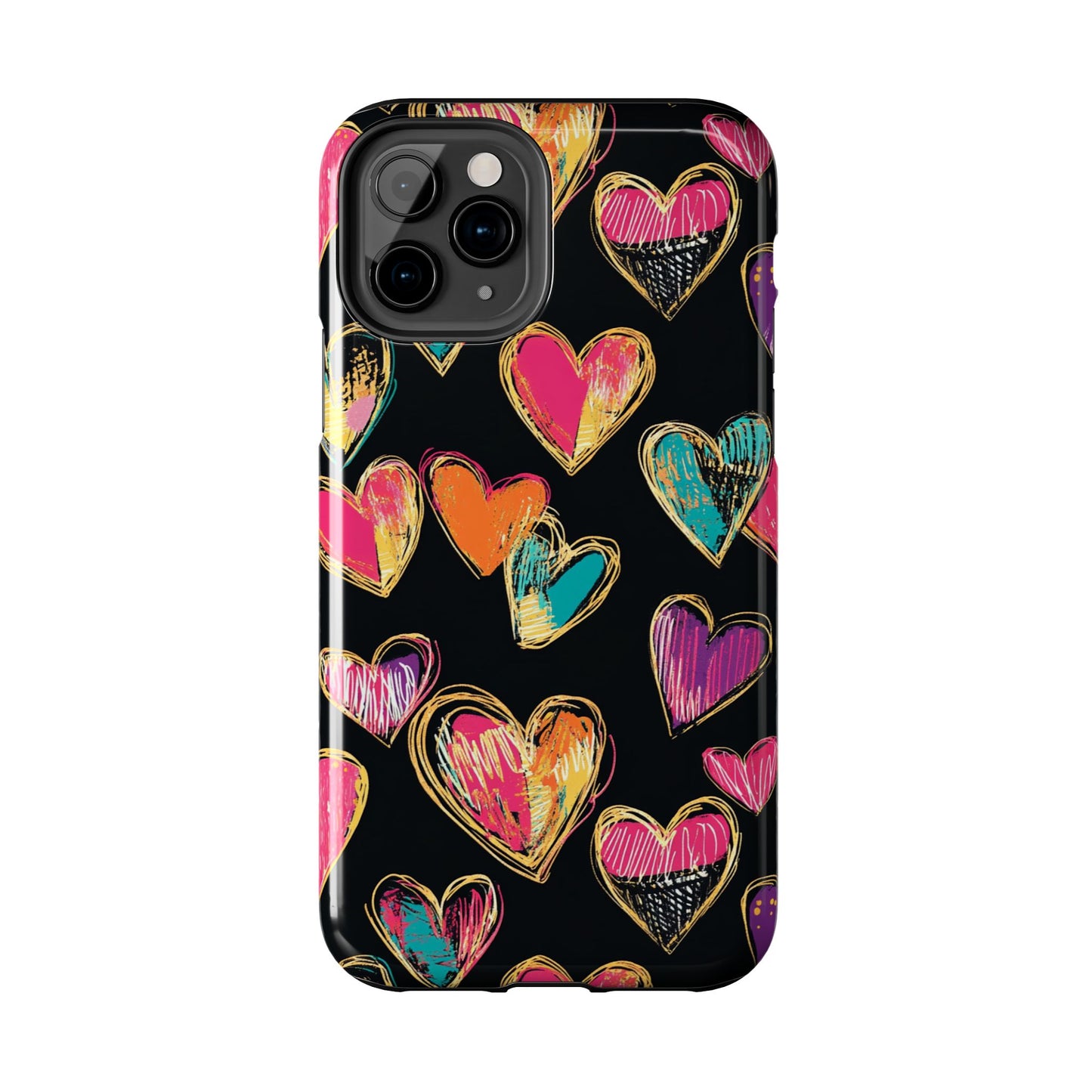 Love is in the Air | Colorful Chalk Hearts