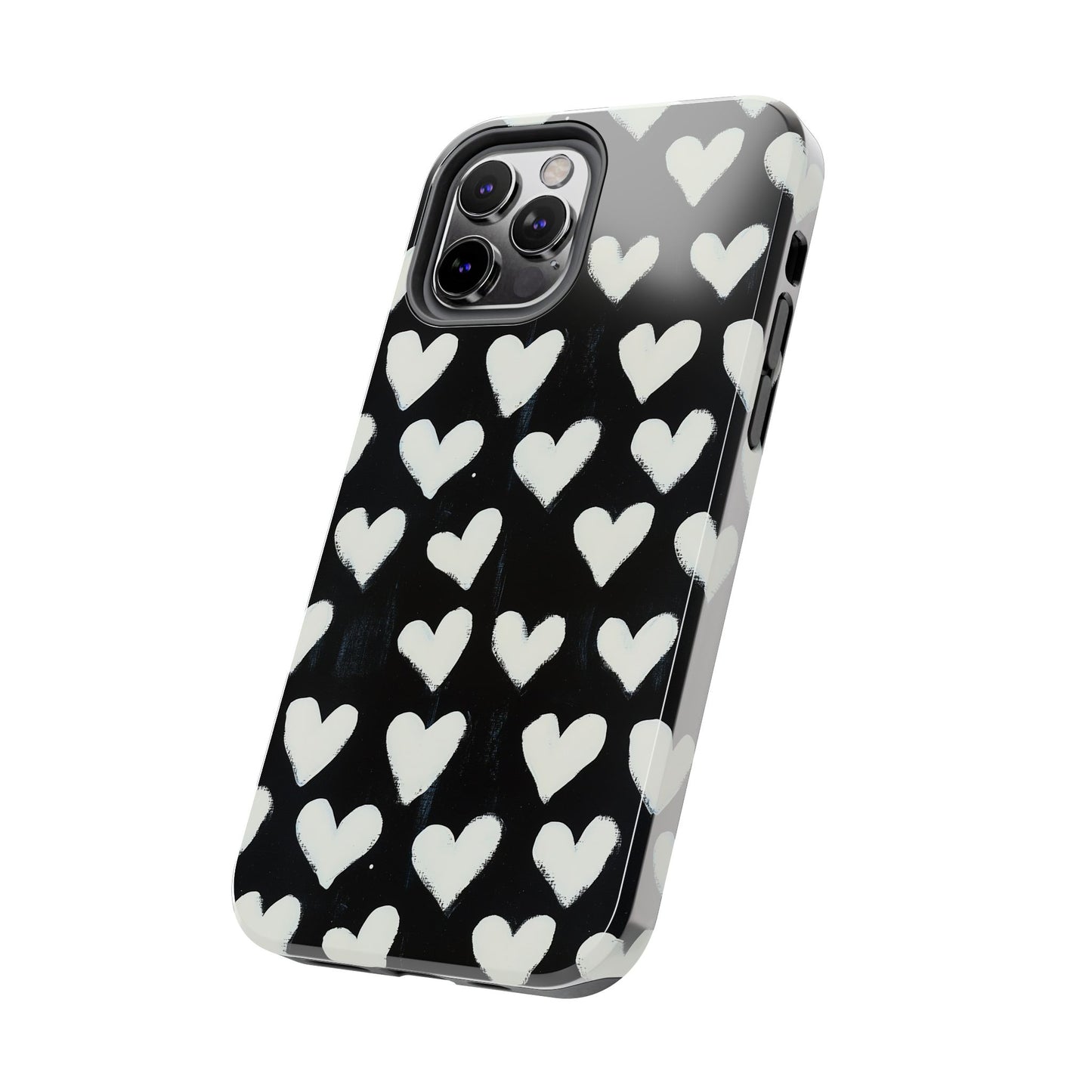 Love is in the Air | White Hearts on Black