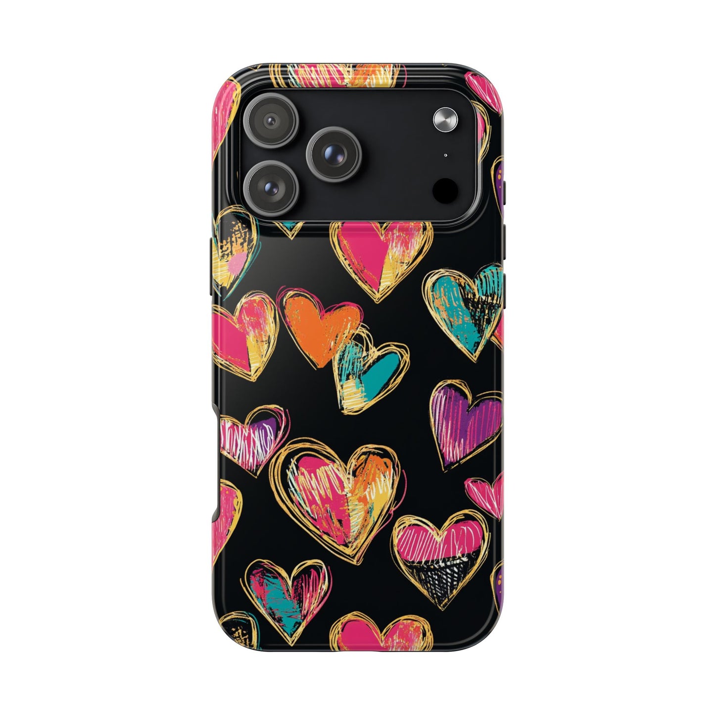 Love is in the Air | Colorful Chalk Hearts
