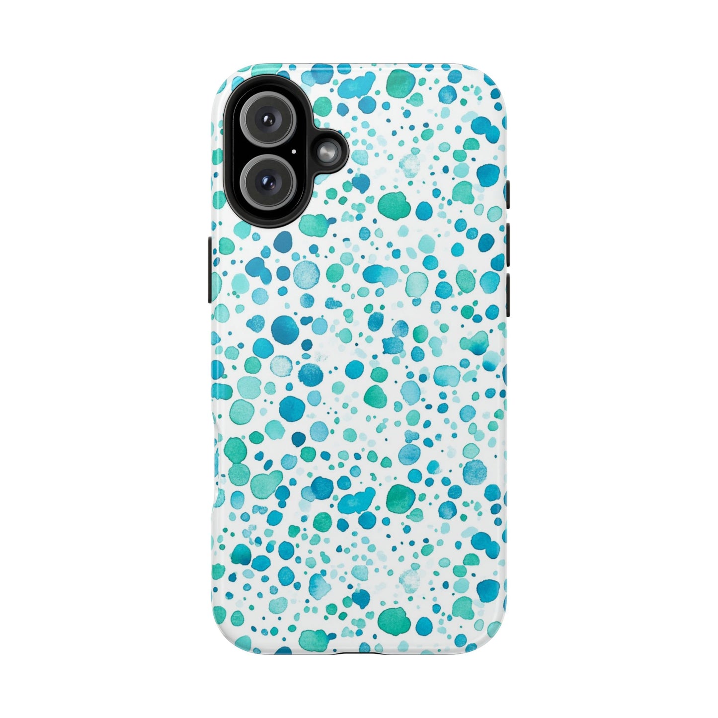 Trendy Spots | Aqua Watercolor Polka Dots