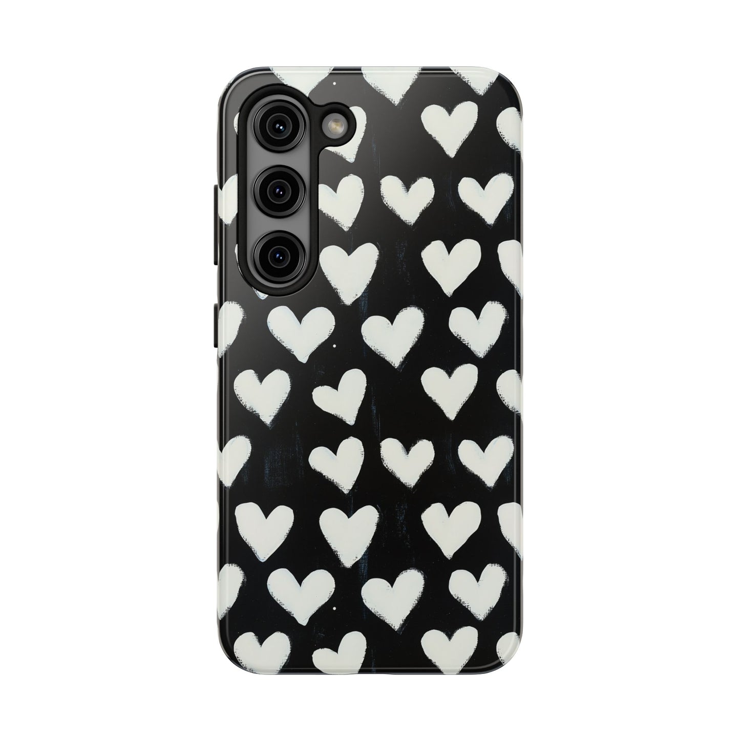 Love is in the Air | White Hearts on Black